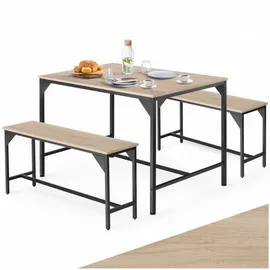 Tectake tectake® Sitzgruppe, 3-teilig, Industrial Style, mit höhenverstellbaren Kunststofffüßen