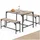 Tectake tectake® Sitzgruppe, 3-teilig, Industrial Style, mit höhenverstellbaren Kunststofffüßen