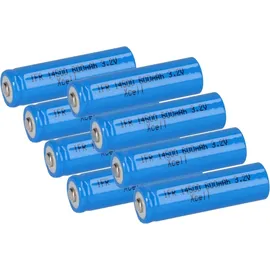 XCell 8x XCell IFR 14500 AA Solar Akku LiFePO4 3,2V 600mAh