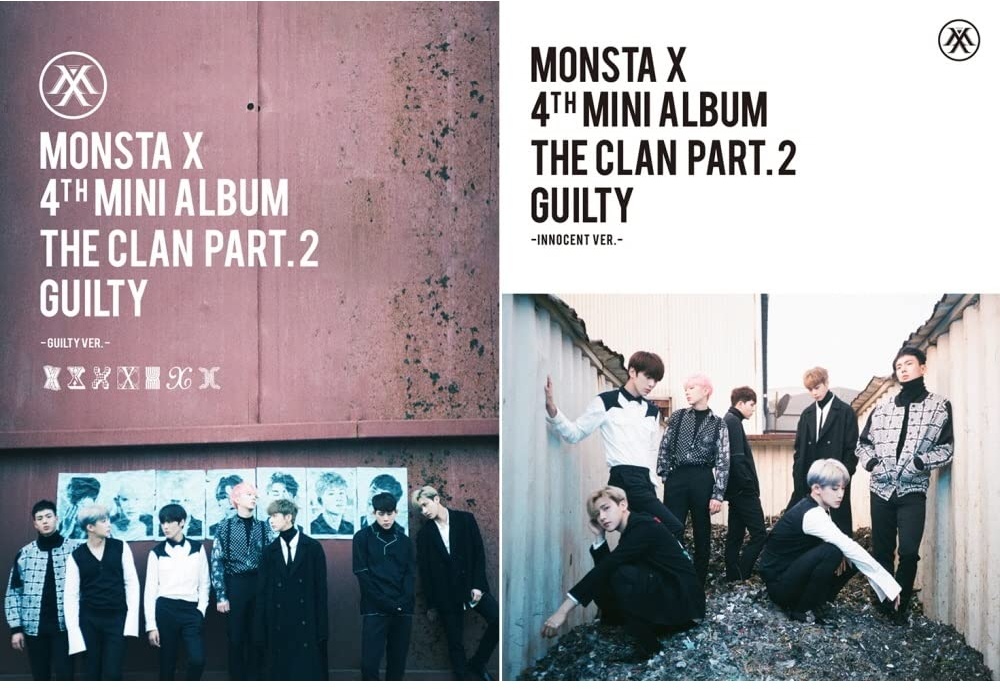 MONSTA X - 4th Mini Album THE CLAN 2.5 PART.2 GUILTY CD+Extra Photocard SET. (Guilty+Innocent ver. SET)
