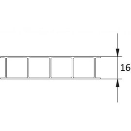 Gutta Hohlkammerplatte 16 mm Transparent 200 x 98 cm