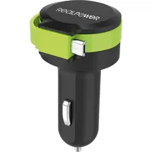 Realpower KFZ-Ladegerät Charger M 2400mA 1xUSB 1xMicro-USB Schwarz/Grün