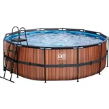 EXIT TOYS Wood Pool 427 x 122 cm inkl. Sandfilterpumpe