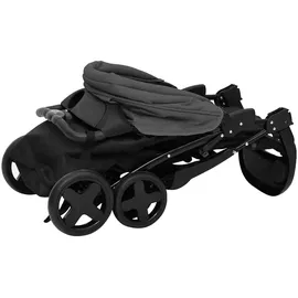 vidaXL 2-in-1 Kinderwagen dunkelgrau und schwarz 10384