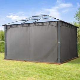 TOOLPORT Gartenpavillon Sunset Deluxe 4 x 4 m loft grey 300170