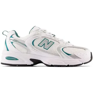 White/Silver Metallic/Vintage Teal 40