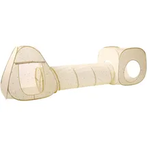 3 Sprouts Zelt und Tunnel-Set Terrazzo beige