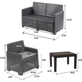 Dmora Vieste Set 7-tlg. Anthrazit