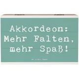 Mr. & Mrs. Panda Dekokiste 19 x 12 cm Spruch Akkordeon Spaß - Meeresbrise - Geschenk, volkstümli (1 St), Hohe Stabilität. blau