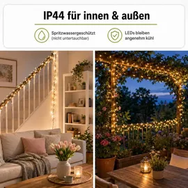 LED Universum LED-Lichterkette spritzwassergeschützt 80 m warmweiß