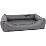 CopcoPet – Hundebett Paco Kunstleder – Grau Gr: XXL ca. 125 x 100 cm