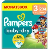 Paw Patrol (Baby-Dry), Windeln Größe 3 (6kg-10kg), Limited Edition, 234 Windeln, bis zu 12h Rundum-Auslaufschutz