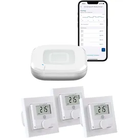 Homematic IP Smart-Home Starter-Set Fußbodenheizung für 3 Räume 3 St. Weiß