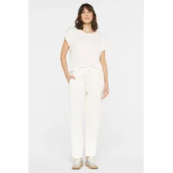 Leinenhose SENSES.THE LABEL, Damen, Gr. XXXL, Normalgrößen, weiß, Material: 100% Leinen, unifarben, casual, lässig geschnitten lang, Hosen, aus Leinen