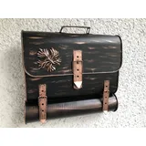 Wandbriefkasten Tasche Briefkasten Zaunbriefkasten mit Zeitungsrole Zeitungsfach aus rostfreiem Stahl verzinkt. Befestigungsmaterial GRATIS!