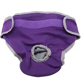 Waschbare Hundewindeln - Robuste Schutzhose für Hunde Welpen aus Baumwolle mit Magictape, Wiederverwendbar, weibliche Haustiere (Lila M)