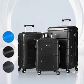 aleos Hartschalen-Trolley 4-Rollen 56 cm / 100 l schwarz