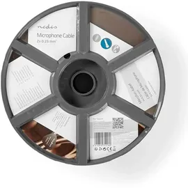 Nedis Mikrofonkabel - 2x 0.25 mm2 Kupfer 100.0 m - Schwarz