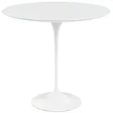 Knoll - Saarinen Tulip Beistelltisch rund, H 52 x Ø 41 cm, Laminat weiß / weiß