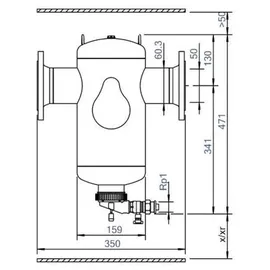 Buderus SpiroTrap Magnet-Schlammabscheider DN50 Flansch PN16 1 Stk.