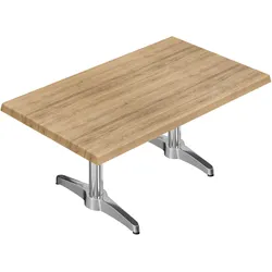 WBC | Jamaika Loungetisch | B: T: H:  120 x 70 x 40 cm | Eiche / Aluminium | Verbinder