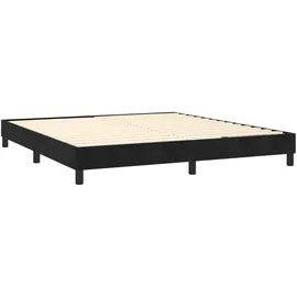 vidaXL Boxspringbett mit Matratze & LED Schwarz 180x200 cm Samt