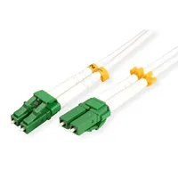 Roline LWL-Kabel Duplex, 9/125μm OS2, LC-APC/LC-APC, stahlarmiert, LSOH, weiß,
