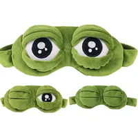 3D Frosch Schlafen Augenmaske Kinder, BetterJonny Flusen Karikatur Frosch Augen Maske Kreative Cartoon Lustige Augenabdeckung Flaum Schlafmaske Augenbinde für Frauen Kinder Herren Damen, Grün