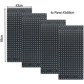 Quick Star Einlegeboden 69 x 43 cm 4er Set Metall grau