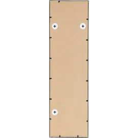 Beliani Wandspiegel Schwarz Metall rechteckig 38x132x3 cm
