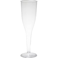 PAPSTAR Stiel-Gläser für Sekt/Sektgläser (50 Stück) aus glaskar gespriztem Kunststoff, Füllinhalt 0.1 l, Durchmesser 5.1 cm, Höhe 17 cm, mit Füllstrich (bei 0.1 l) #12194