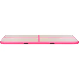 vidaXL Aufblasbare Gymnastikmatte mit Pumpe 800×100×10 cm PVC Rosa