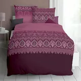 KAEPPEL Mako-Satin Bettwäsche Opulence burgund 135x200 cm + 80x80 cm - lila;pink