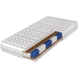 MIRJAN24 Beidseitige Federkernmatratze Atena 20 cm, Schaumstoff-Taschenfederkern-Kokosmatratze, Hypoallergene, 7 Härtezonen (Liegefläche: 90x200 cm)