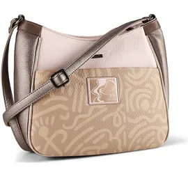 Anekke Umhängetasche Olympia elfenbein / taupe / dunkelorange / rosa