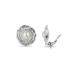 Paar Ohrclips LADY, silber (silber 925), Ohrringe, Damen