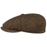 Stetson Flat Cap (1-St) Flatcap mit Schirm braun|schwarz 57 cm