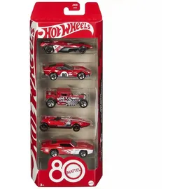 Mattel 80. Jubiläum, Set mit 5 Fahrzeugen, JGK08
