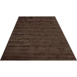 my home Teppich »Shirley«, rechteckig, Handweb Teppich, aus weicher Viskose, handgewebt, Wohnzimmer, 52865459-3 braun 12 mm,