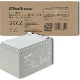 Qoltec AGM Batterie 14Ah 12V