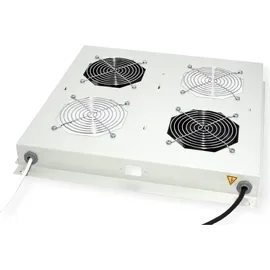 Roline 19-Zoll Dachlüftereinheit 2 Lüfter, Thermostat , grau