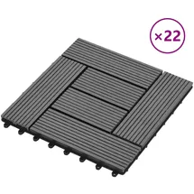 vidaXL Terrassenfliese 30 x 30 cm grau