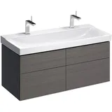 Geberit Waschtischunterschrank 4 Schubladen 117,4 x 53 x 46,2 cm Grau