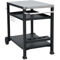 TAINO Grillwagen 100 x 85 cm Metall schwarz