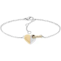 Tommy Hilfiger Gliederarmband mit Herz-Charm goldfarben 2780880 Größe 18
