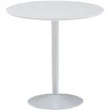 KADIMA DESIGN Esstisch Rund 75x75x74 cm Kleiner Küchentisch Hochglanz, Runder Esszimmertisch 2 Personen, Moderner Frühstückstisch Küche, Tisch Esszimmer