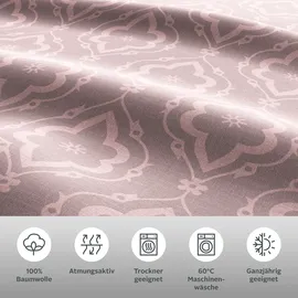 OTTO home Cremona romantisch Rosa 135 x 200 cm + 80 x 80 cm