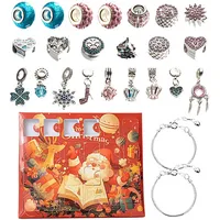 Schmuck Adventskalender 2024 Für Mädchen, Schmuckherstellung Weihnachts Armbänder Weihnachtscountdown Geburtstagsgeschenke Überraschungsgeschenk