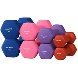 wuuhoo Hantel-Set Set Jackie 20kg mit Neopren Beschichtung, Hanteln in Hexagon Form für sicheren Halt
