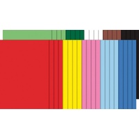 folia Tonpapier 66212509 Tonkarton, A2, 160 g/m2, in 10 Farben sortiert, 160g/m2, 125 Blatt